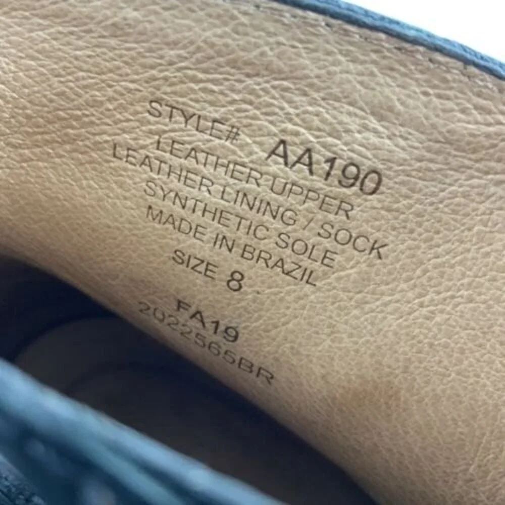 Madewell Leather Block Heel Ankle Bootie Brazil 8